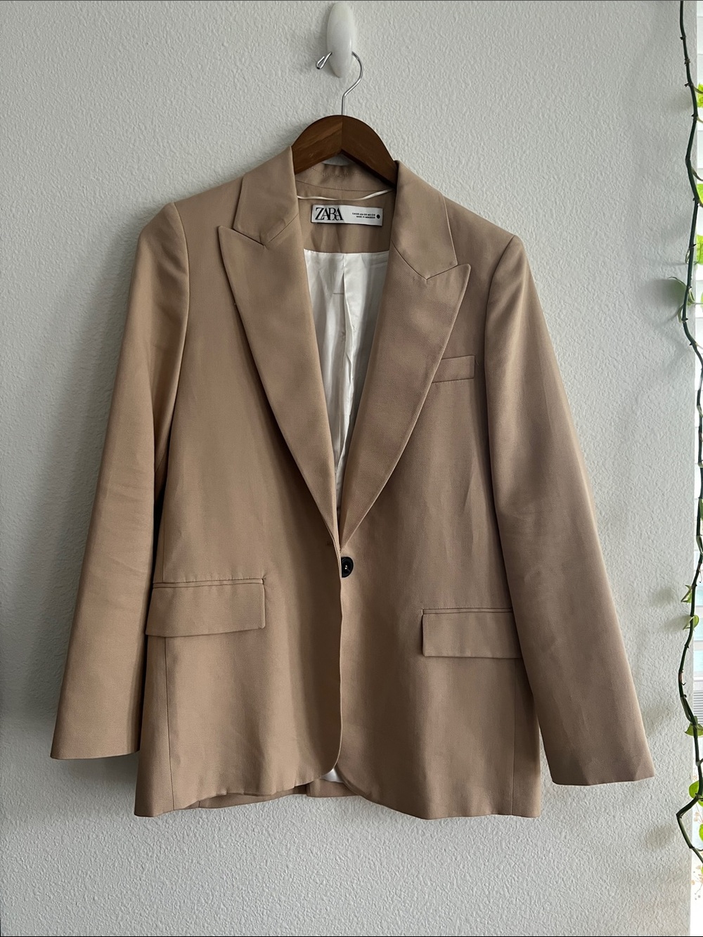 Zara Tan Blazer NWOT